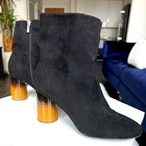 Suede Ankle Boots - Black